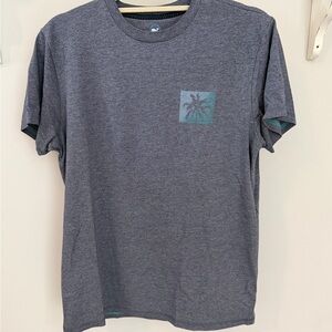 Vineyard Vines Blue/Grey T-Shirt with Palm Tree Design